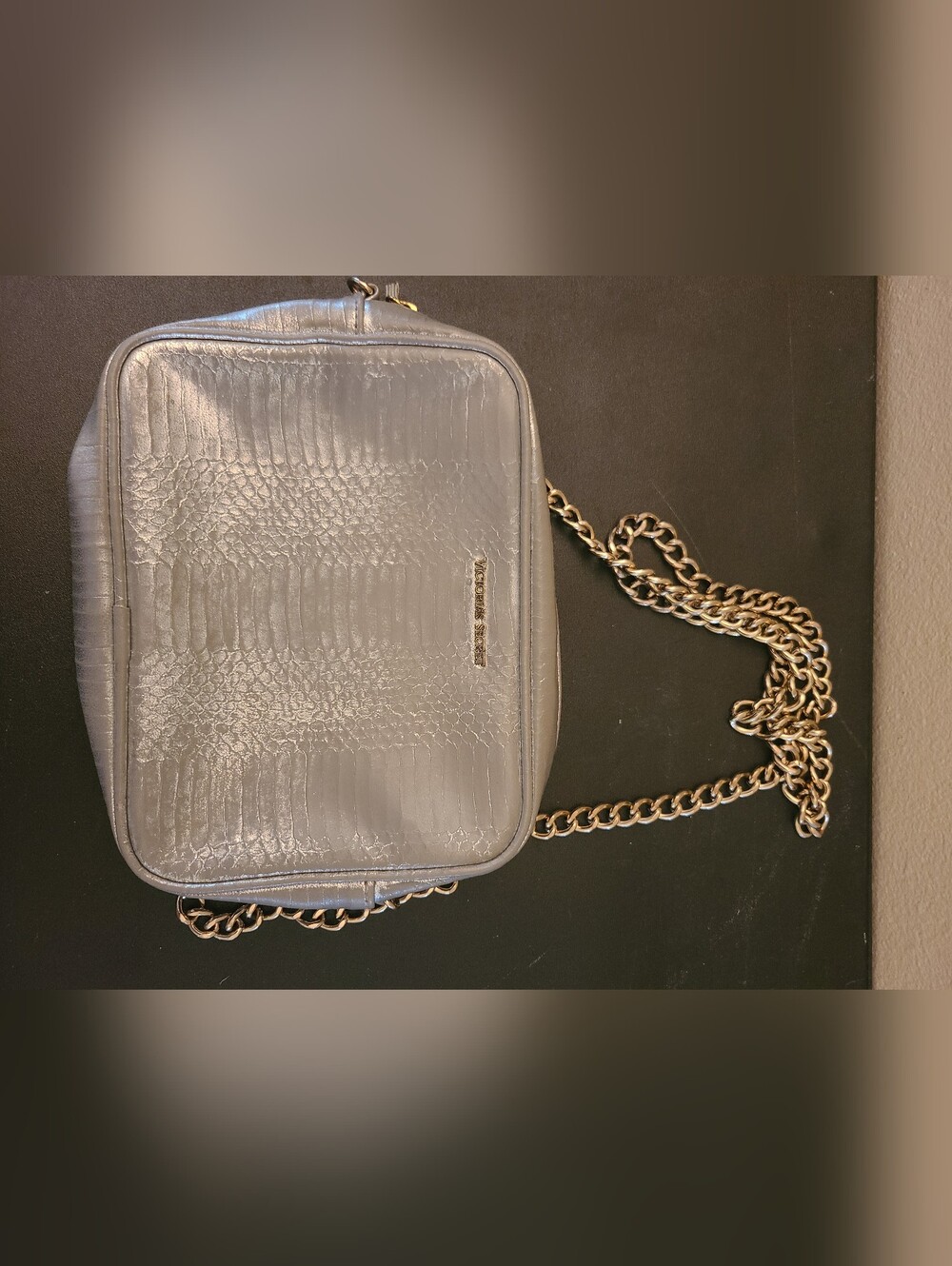 Victoria's Secret Shiny Crossbody Bag Purse, Pre-owned, some wear/stains